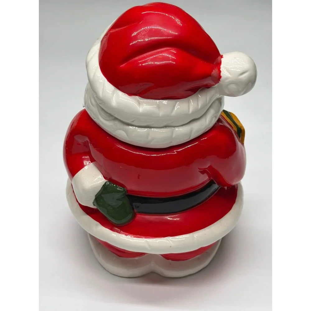 OGGI Funtime Ceramic Cookie‎ Jar St Nick Santa Claus Christmas Holiday